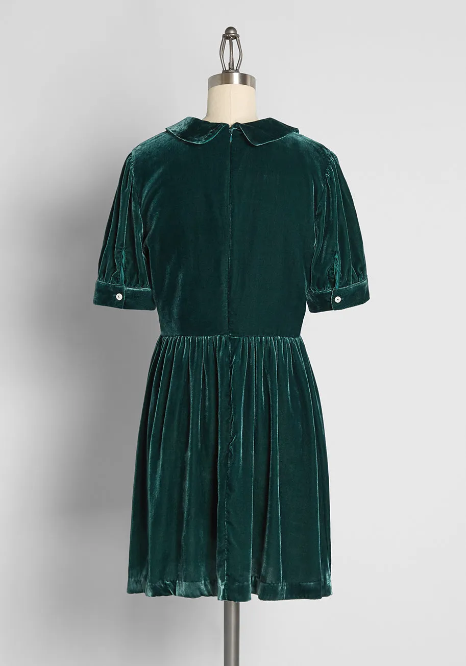 Lavishly Laudable Velvet Mini Dress sold by Modcloth product image thumbnail 2