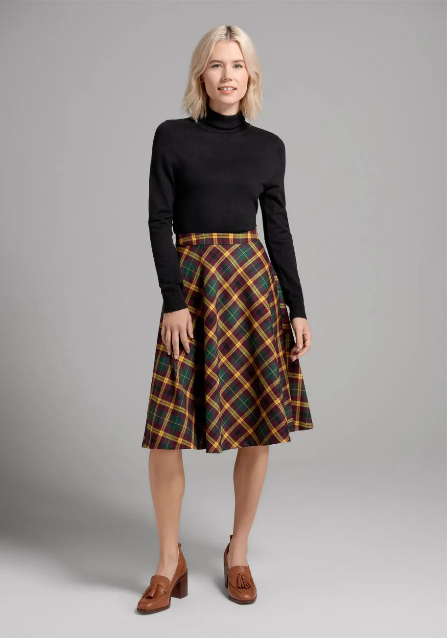 Just This Sway A-Line Skirt: Fall Edition sold by Modcloth