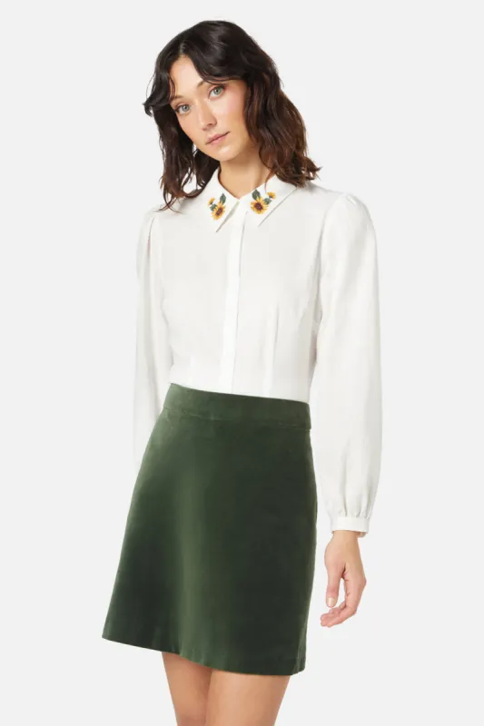 Winter Daisy Embroidered Blouse sold by Modcloth