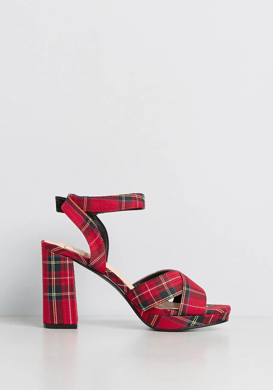 Stomping Plaid Platform Heel sold by Modcloth product image thumbnail 3