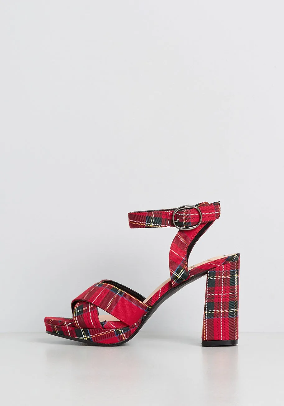 Stomping Plaid Platform Heel sold by Modcloth product image thumbnail 2