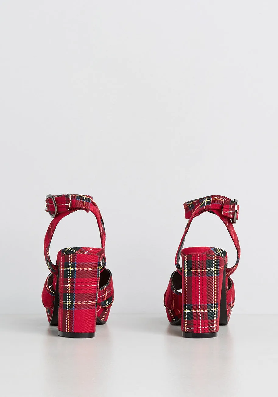 Stomping Plaid Platform Heel sold by Modcloth product image thumbnail 4
