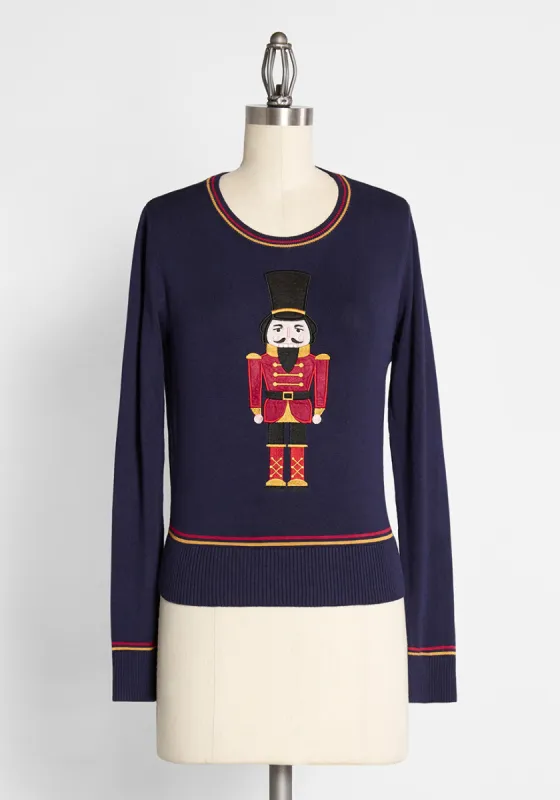 ModCloth x Collectif Notorious Nutcracker Pullover Sweater made by Modcloth