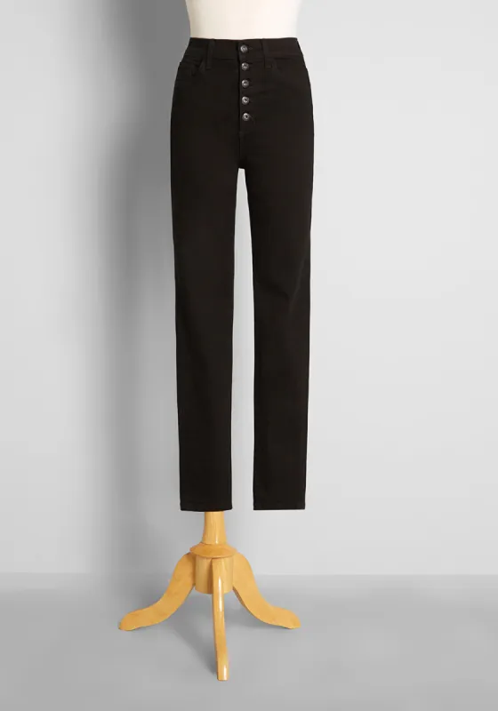 Most Important Function Button-Fly Skinny Jeans sold by Modcloth
