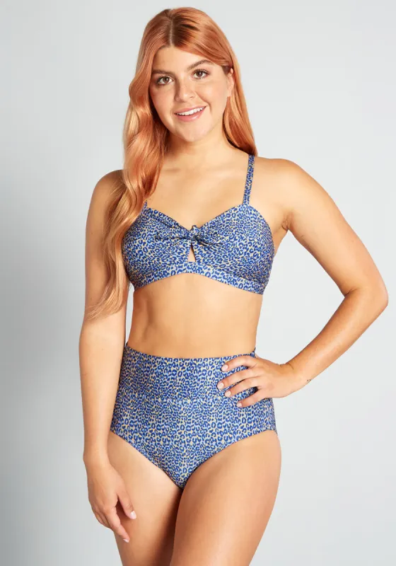 The Clarice High-Waisted Bikini Bottom sold by Modcloth