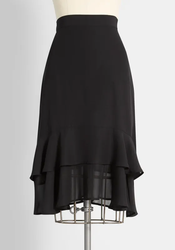 Double Your Ruffle A-Line Skirt sold by Modcloth