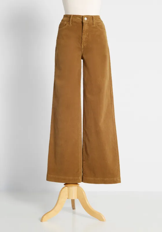 NCE Wide-Leg Cords sold by Modcloth