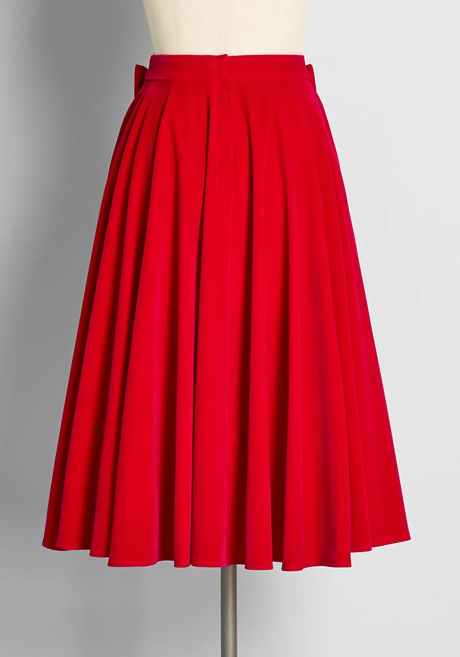 Bows Like Prose Velvet Swing Skirt sold by Modcloth product image thumbnail 2