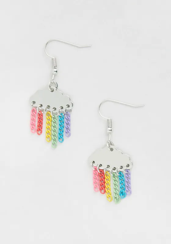 Colorful Chain Reaction Dangle Earrings sold by Modcloth