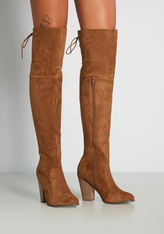 Always Leveling Up Over-the-Knee Boot sold by Modcloth