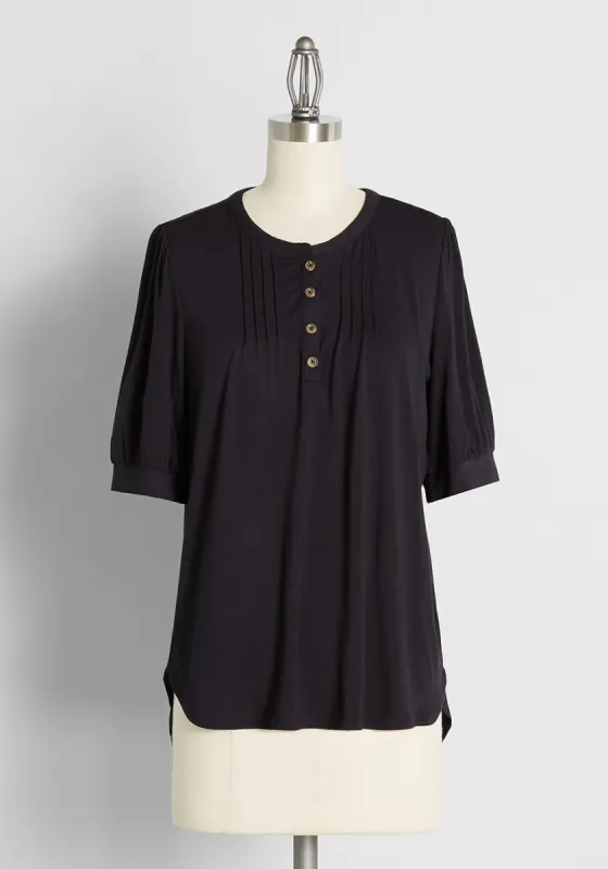 Winning Them Over Short Sleeve Top sold by Modcloth