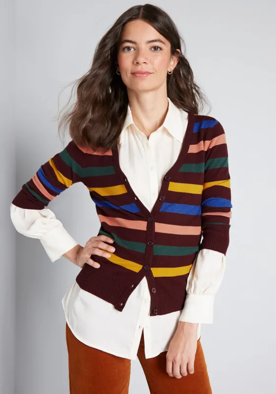 Charter School Striped Cardigan sold by Modcloth