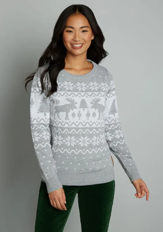 Merry-Making Moose Sweater sold by Modcloth