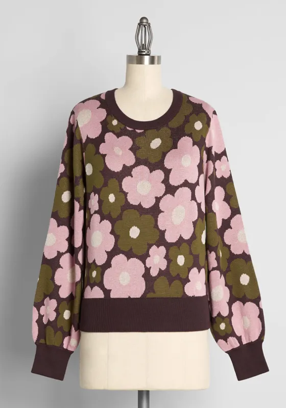 ModCloth x Princess Highway A Beautiful Bundle Graphic Sweater sold by Modcloth