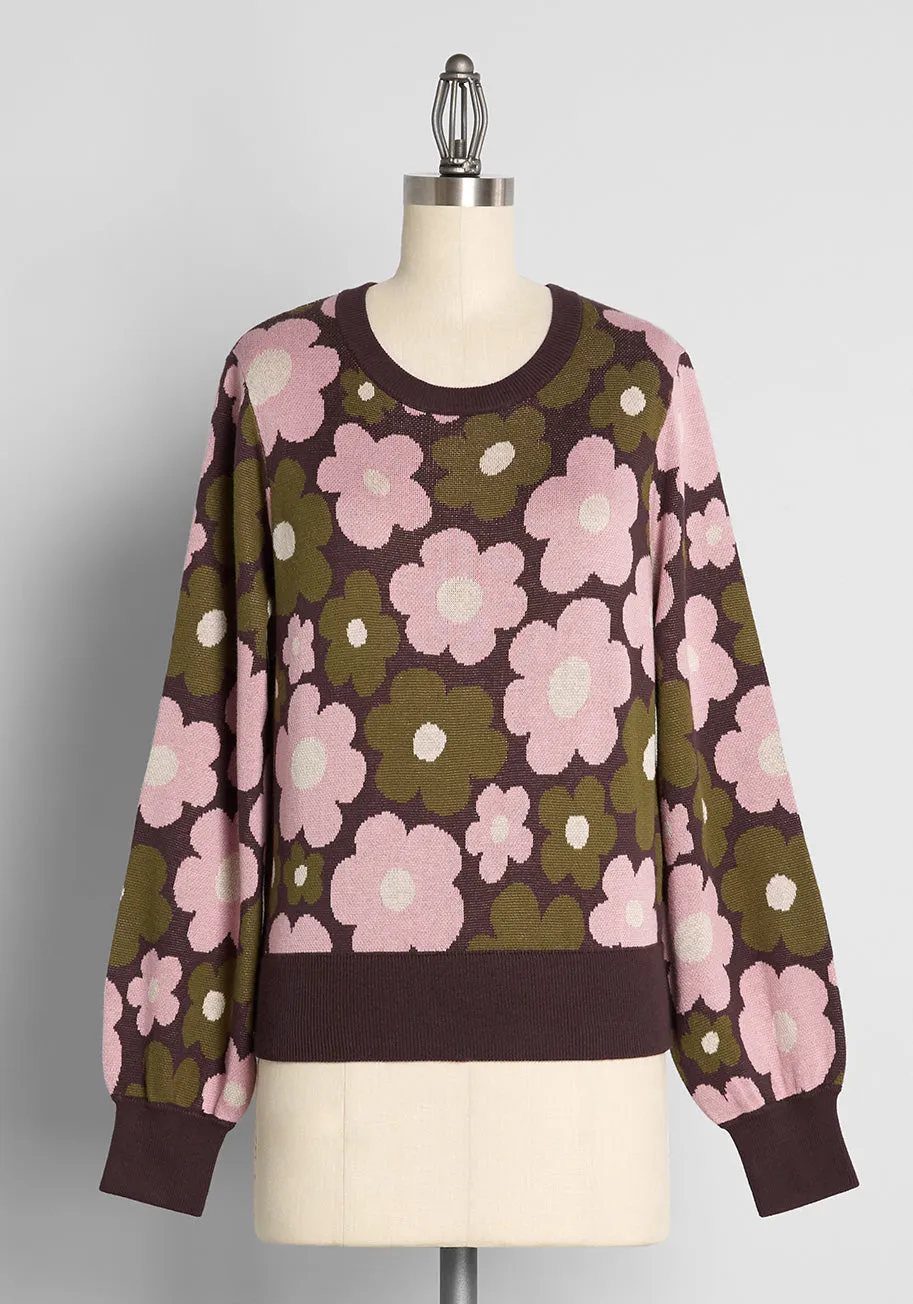 ModCloth x Princess Highway A Beautiful Bundle Graphic Sweater sold by Modcloth