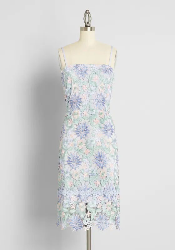 Blooming in Summer Love and Lace Midi Dress sold by Modcloth