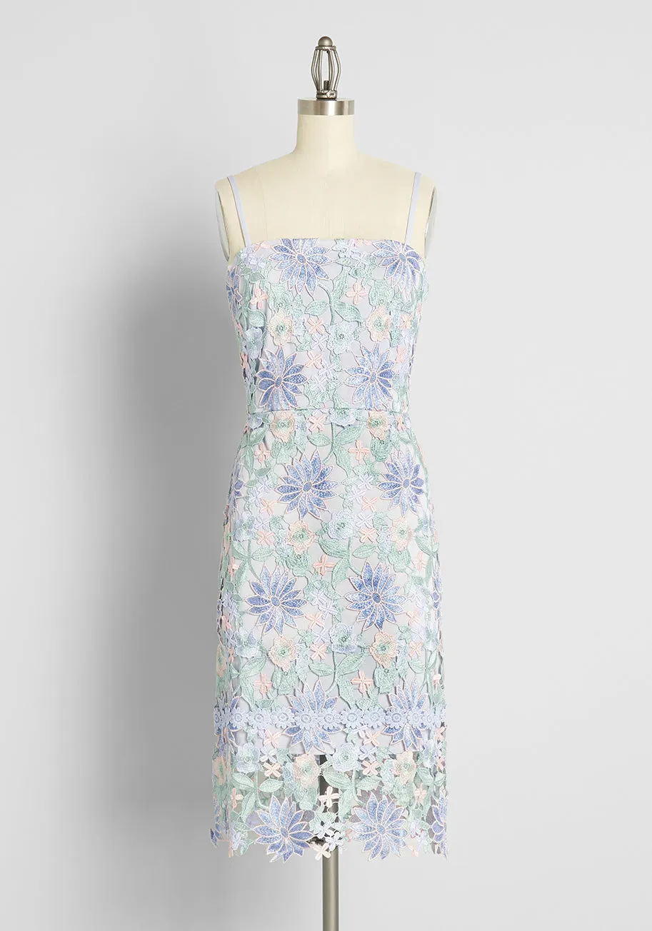 Blooming in Summer Love and Lace Midi Dress sold by Modcloth