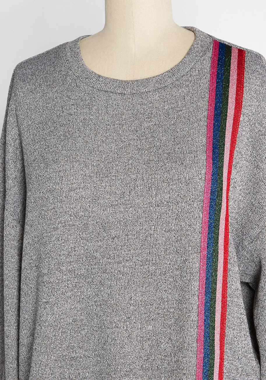 Racing in Rainbow Stripes Knit Top sold by Modcloth product image thumbnail 3