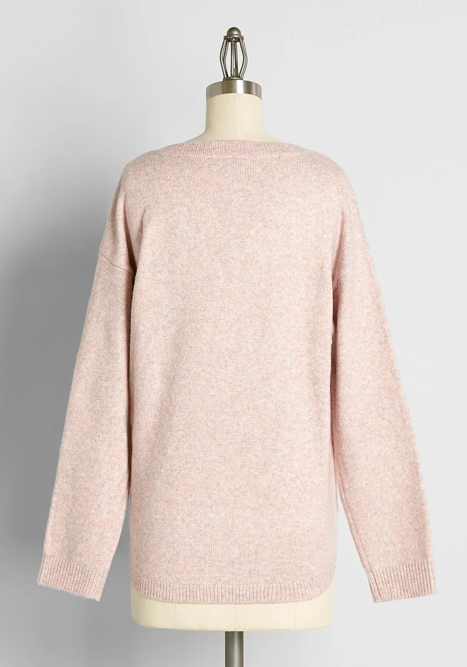 Sparkles and Stardust Embellished V-Neck Sweater sold by Modcloth product image thumbnail 2