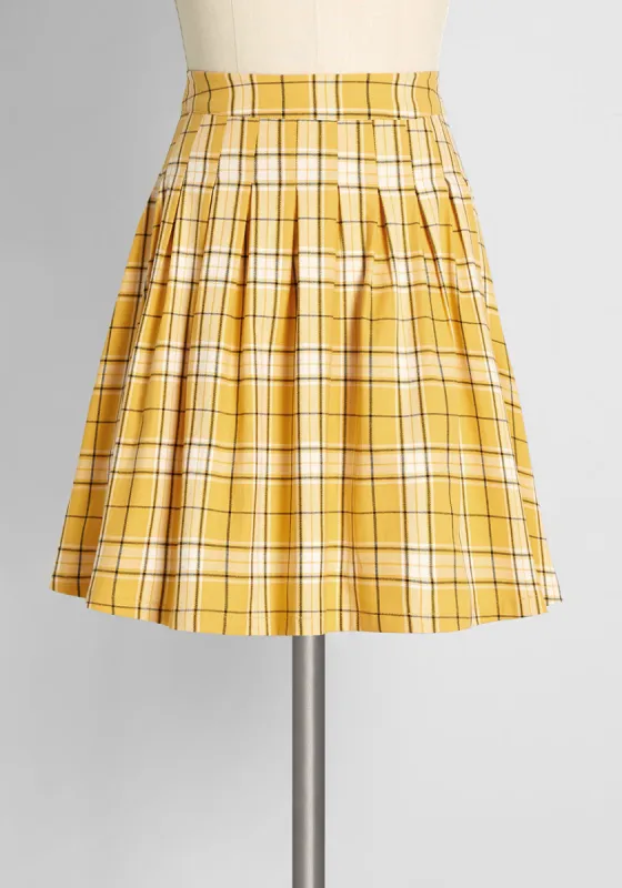 Twirling In The Sunshine Pleated Mini Skirt sold by Modcloth