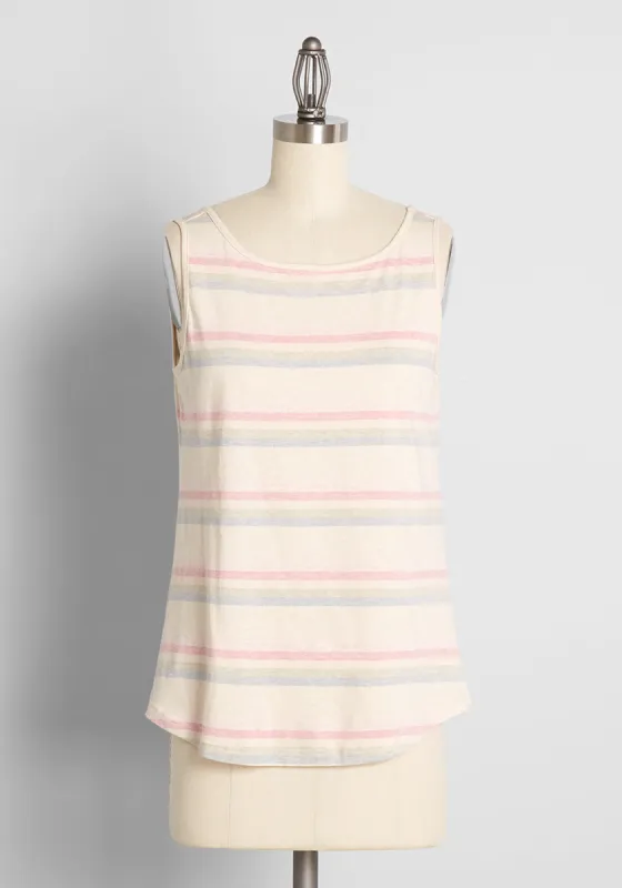 Summer's Ease V-Back Tank Top sold by Modcloth