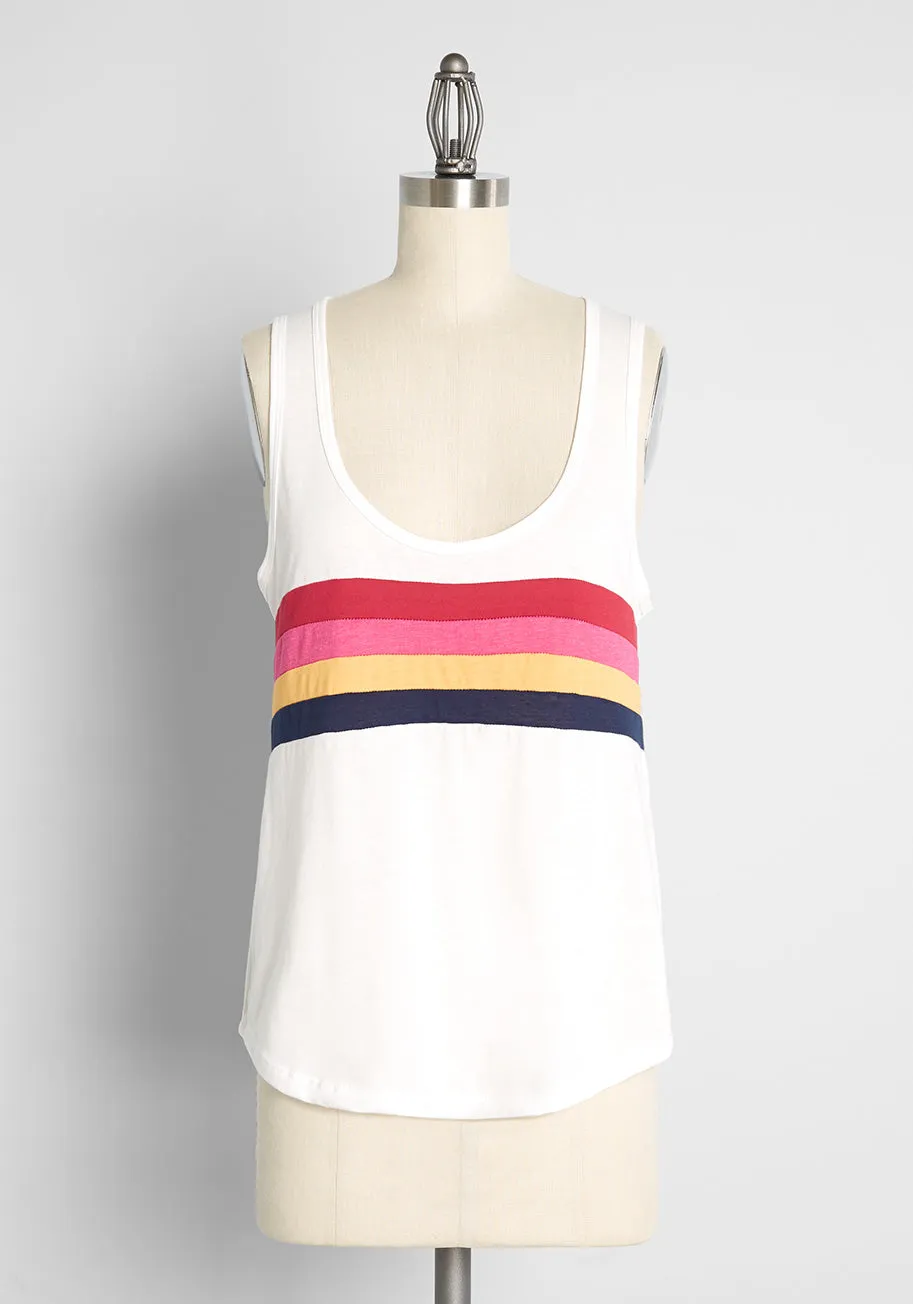 ModCloth x CAMP Collection Stripes of Summer Tank Top sold by Modcloth