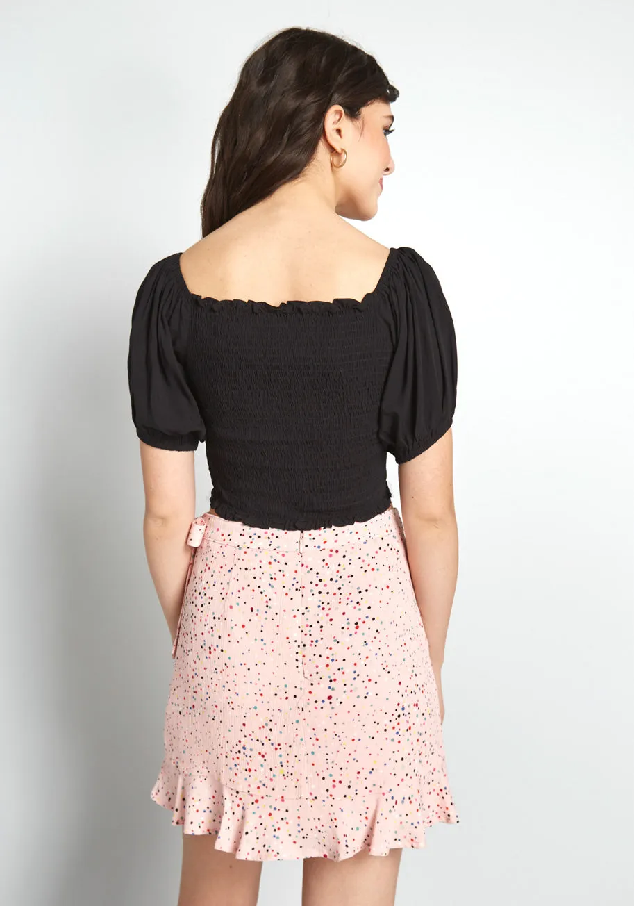 ModCloth x Collectif Talking Smock Crop Top sold by Modcloth product image thumbnail 4