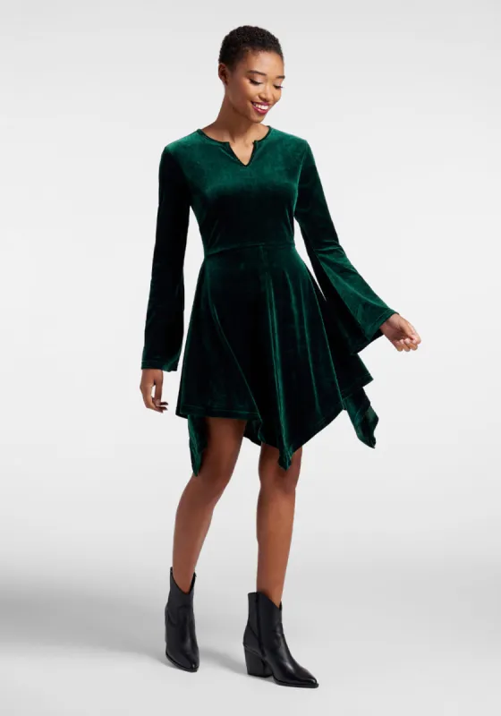 A Bit Wicked Velvet Mini Dress made by Modcloth
