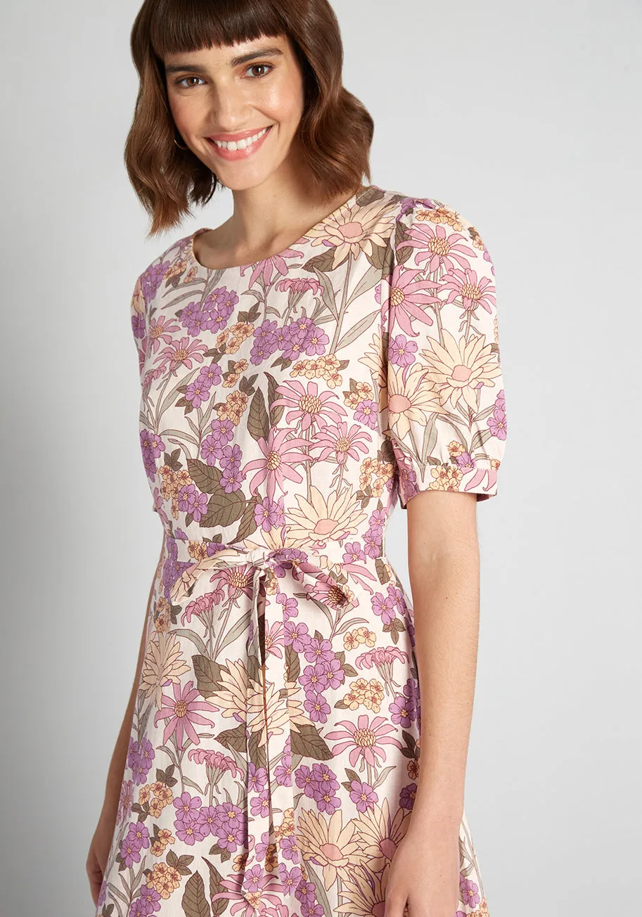 Sweet as Honey Floral Midi Dress sold by Modcloth product image thumbnail 4