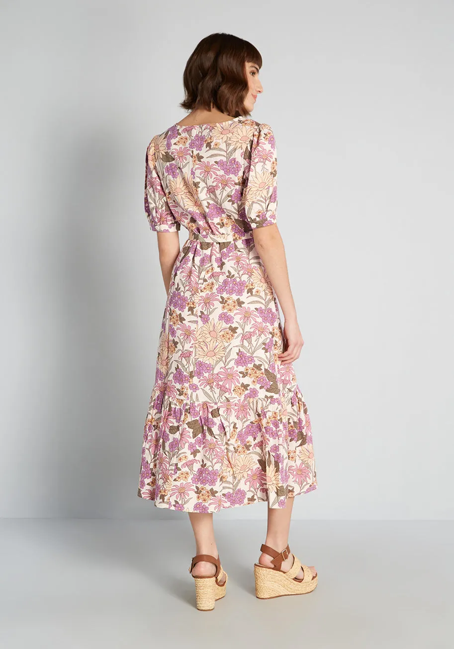 Sweet as Honey Floral Midi Dress sold by Modcloth product image thumbnail 2