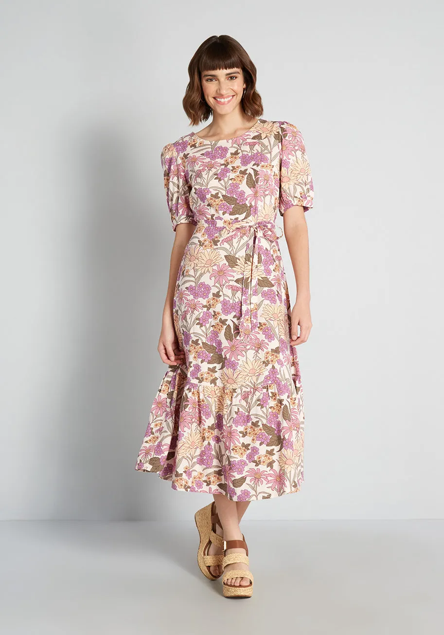 Sweet as Honey Floral Midi Dress sold by Modcloth product image thumbnail 3