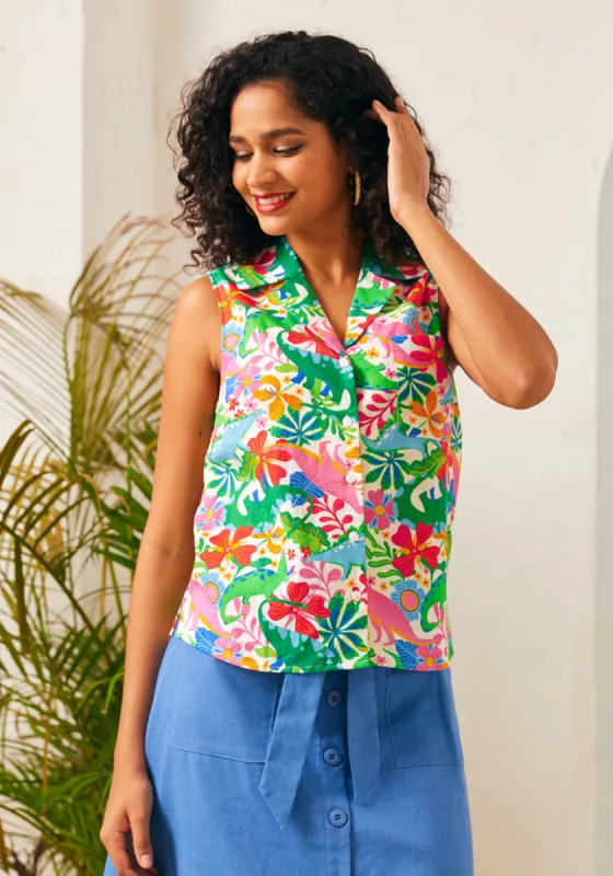 Spotlight Spark Sleeveless Shirt sold by Modcloth