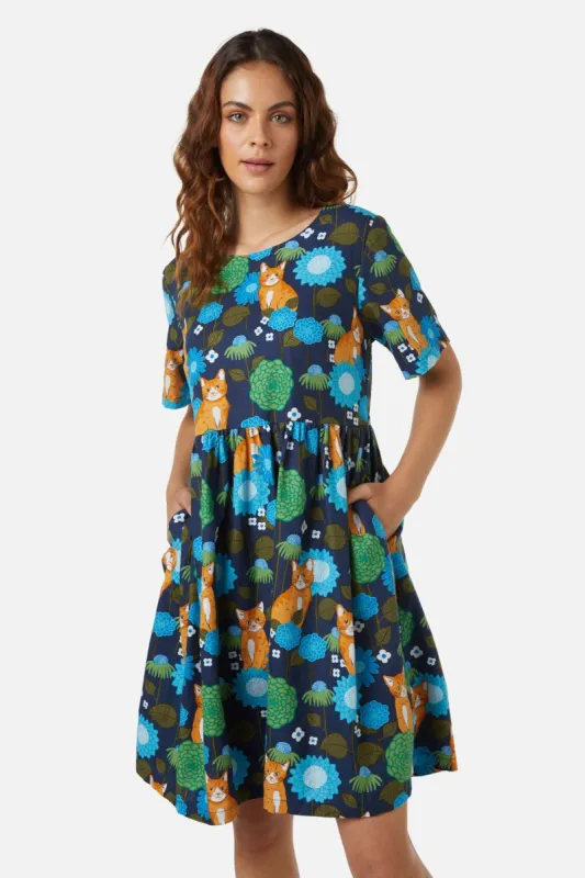 Cute Cat Smock Dress sold by Modcloth