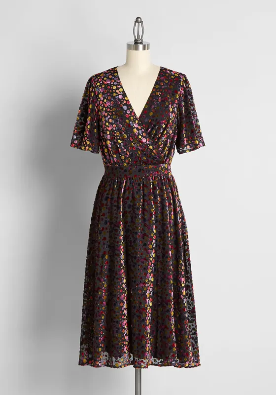 Bubbly Feelings Velvet Midi Dress sold by Modcloth