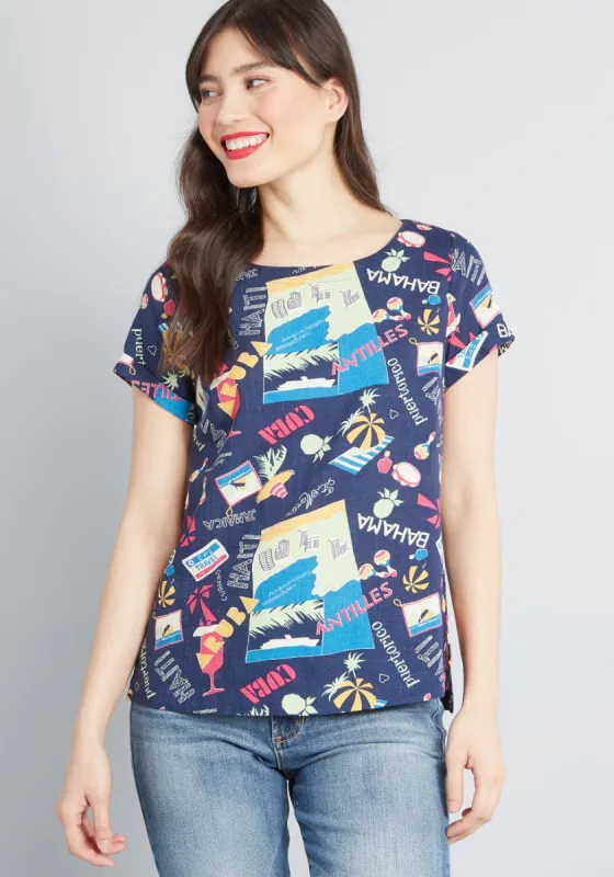Delightful Demeanor Short Sleeve Blouse sold by Modcloth