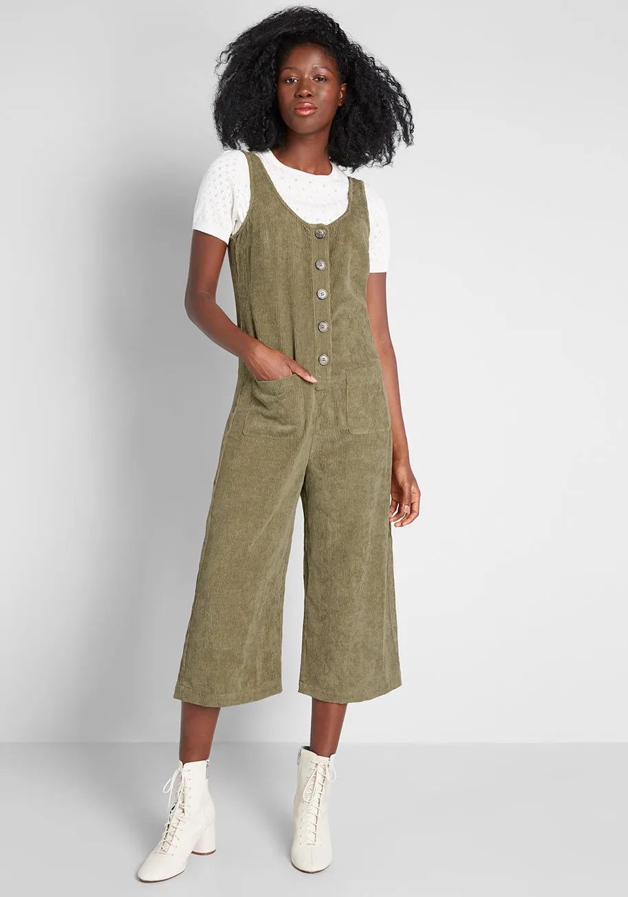 As You Wish Cropped Jumpsuit sold by Modcloth