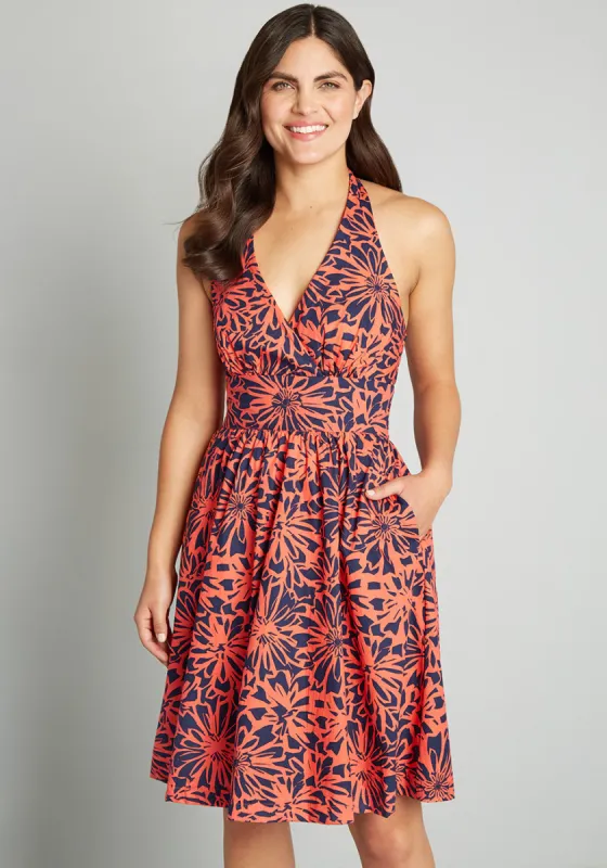 The Unfaltering Halter Sundress made by Modcloth
