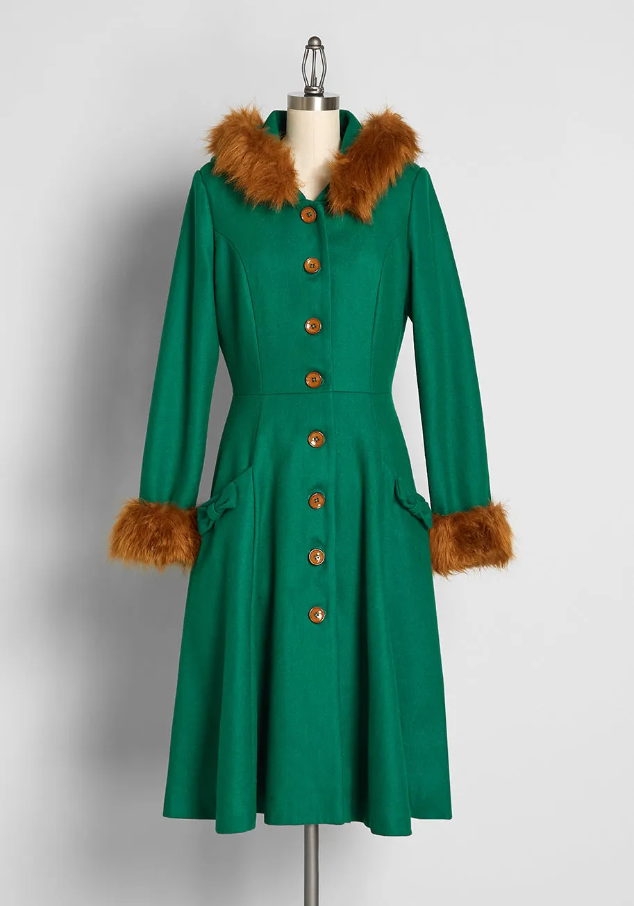 ModCloth x Collectif When Autumn Leaves Are Falling From The Trees Hooded Coat sold by Modcloth