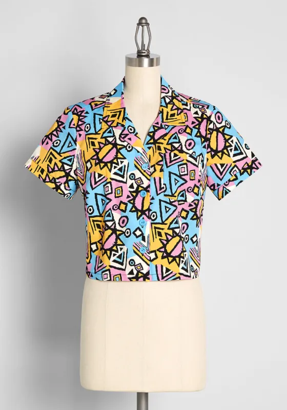 Makes Me Smile Button-Up Top made by Dangerfield