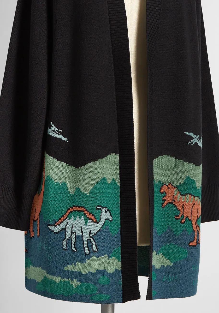 When Dinosaurs Roamed Cardigan sold by Modcloth product image thumbnail 3