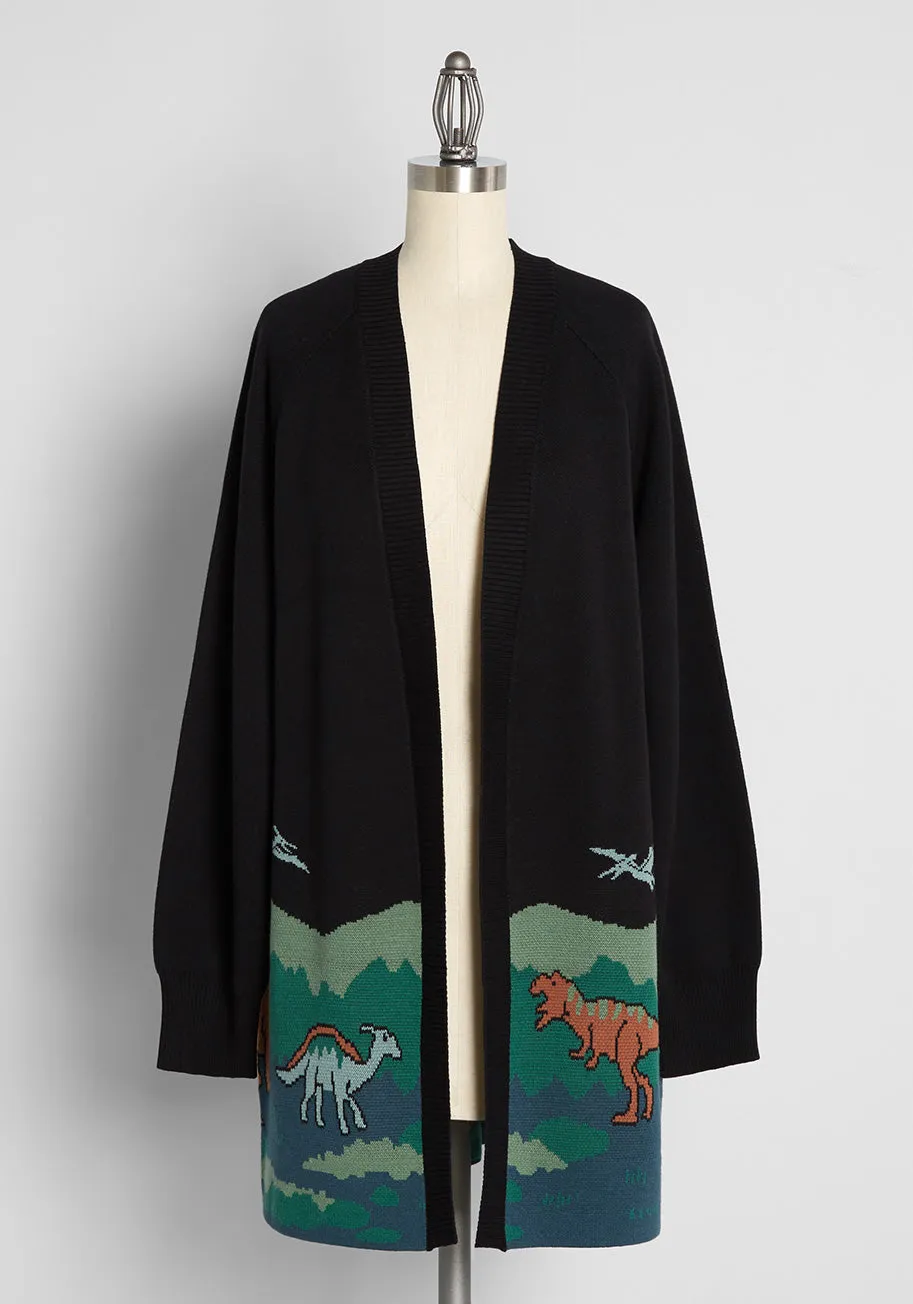 When Dinosaurs Roamed Cardigan sold by Modcloth