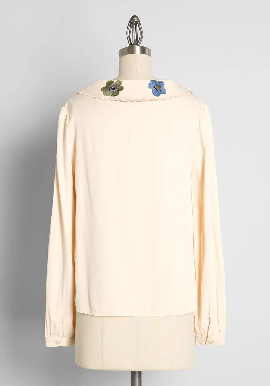 ModCloth x Princess Highway Embroidered Button-Up Blouse sold by Modcloth product image thumbnail 2