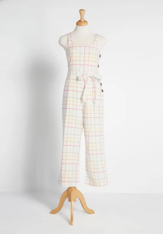 Buttoned-up at the Bookshop Overalls sold by Modcloth