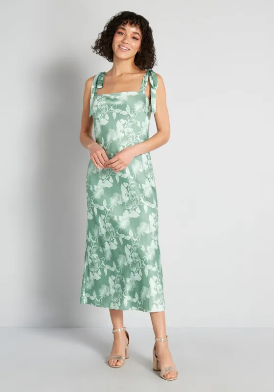 ModCloth x Hutch Tie-Shoulder Midi Dress sold by Modcloth
