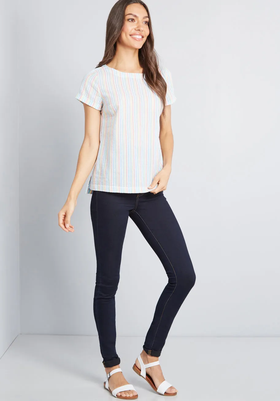 Delightful Demeanor Short Sleeve Blouse sold by Modcloth product image thumbnail 2