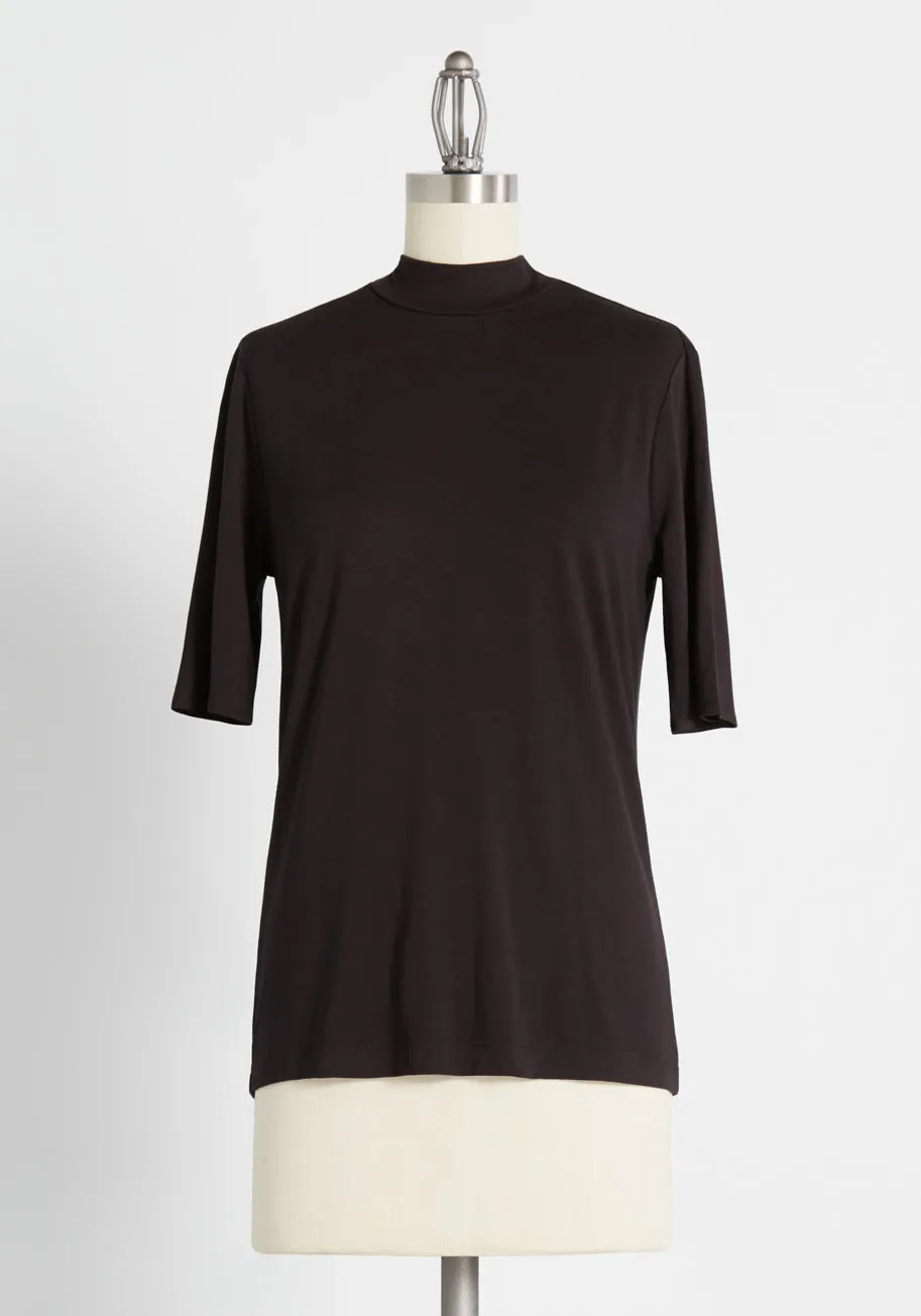 Ideal Ensemble Mock Neck Top sold by Modcloth