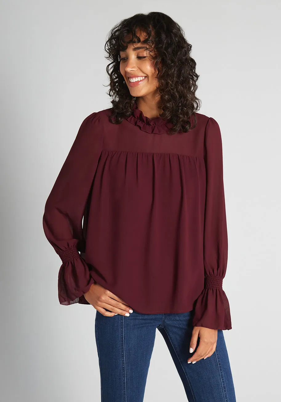 Ruffles and Flows Blouse sold by Modcloth