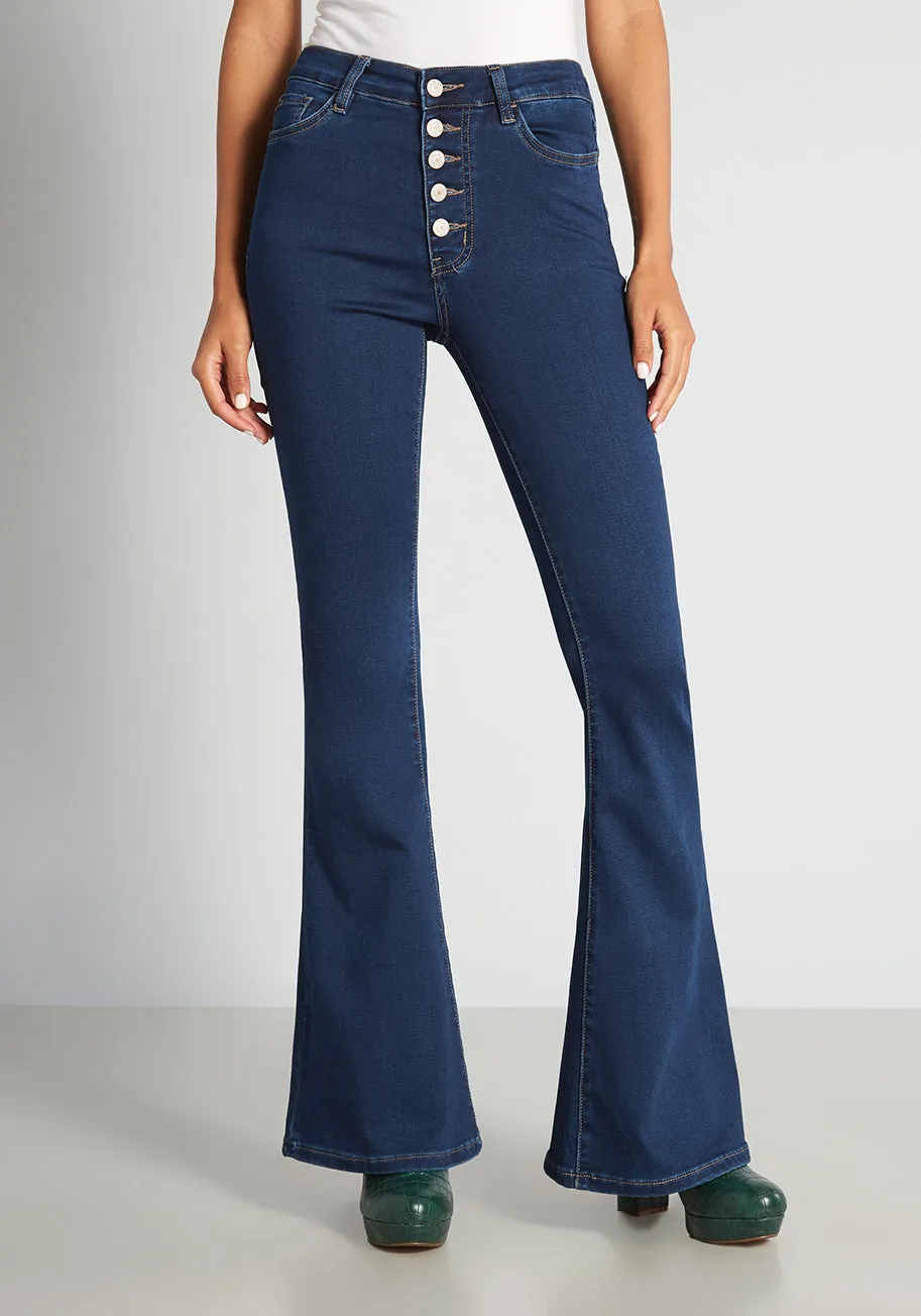 Can't Fight the Flare Jeans sold by Modcloth