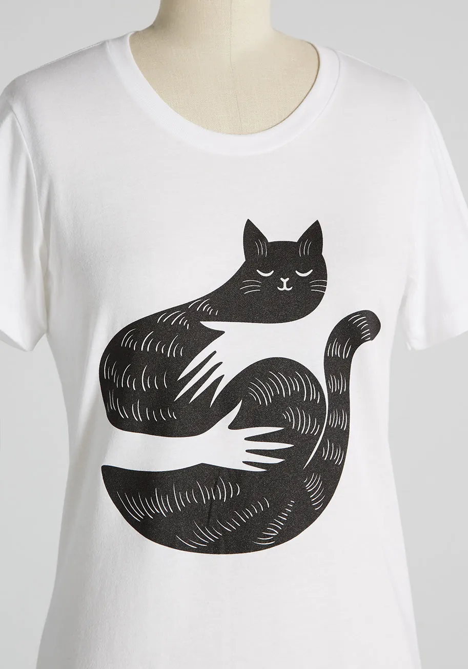 Soulful Cat Cuddles Graphic Tee sold by Modcloth product image thumbnail 3