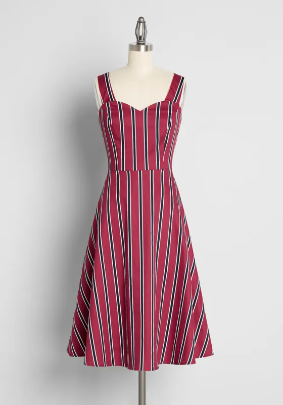 Sizzling With Style Fit And Flare Dress sold by Modcloth